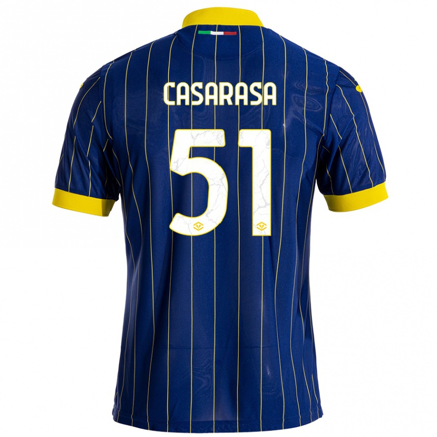 Men Football Asia Casarasa #51 Blue Yellow Home Jersey 2024/25 T-Shirt Nz