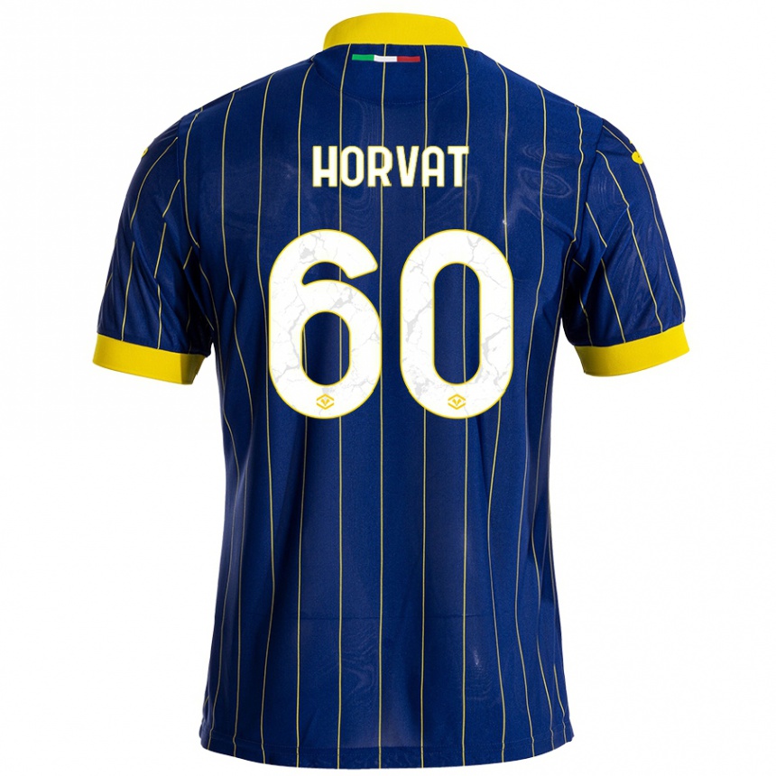 Men Football Mihaela Horvat #60 Blue Yellow Home Jersey 2024/25 T-Shirt Nz