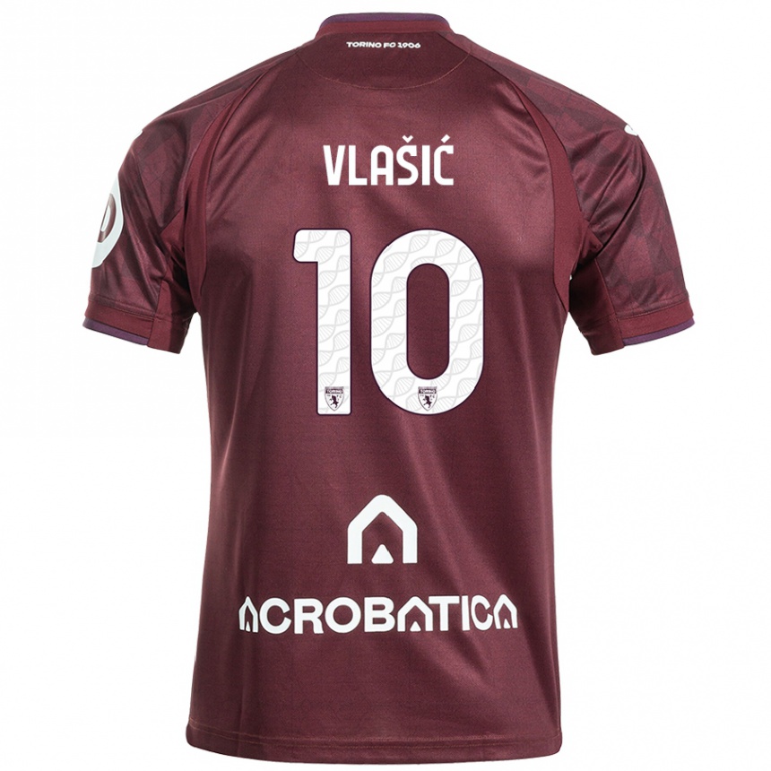 Men Football Nikola Vlasic #10 Maroon White Home Jersey 2024/25 T-Shirt Nz