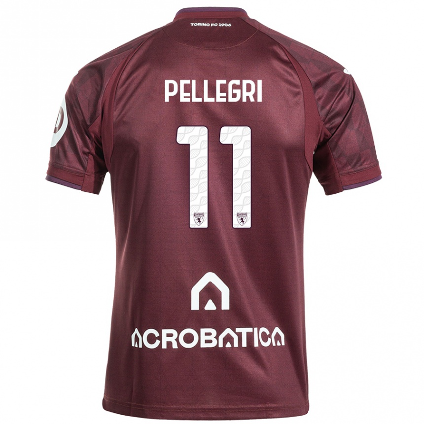 Men Football Pietro Pellegri #11 Maroon White Home Jersey 2024/25 T-Shirt Nz