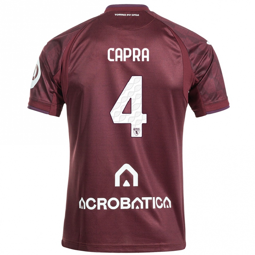 Men Football Valentina Capra #4 Maroon White Home Jersey 2024/25 T-Shirt Nz