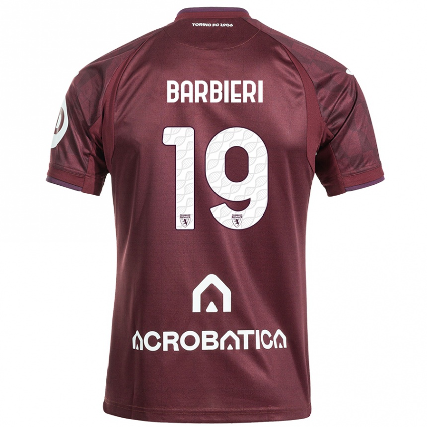 Men Football Raffaella Barbieri #19 Maroon White Home Jersey 2024/25 T-Shirt Nz