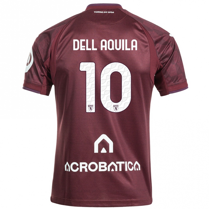 Men Football Francesco Dell'aquila #10 Maroon White Home Jersey 2024/25 T-Shirt Nz