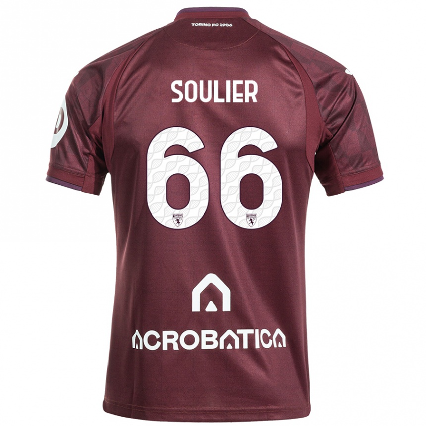 Men Football Evan Soulier #66 Maroon White Home Jersey 2024/25 T-Shirt Nz