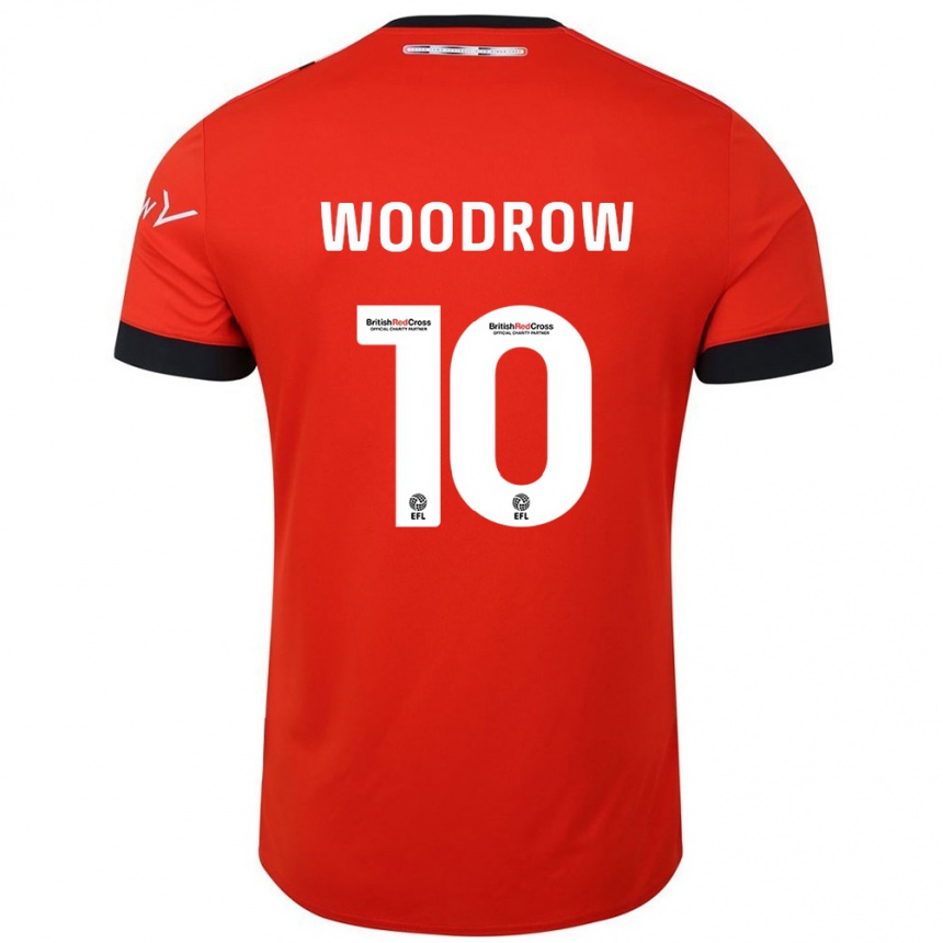 Men Football Cauley Woodrow #10 Orange Black Home Jersey 2024/25 T-Shirt Nz