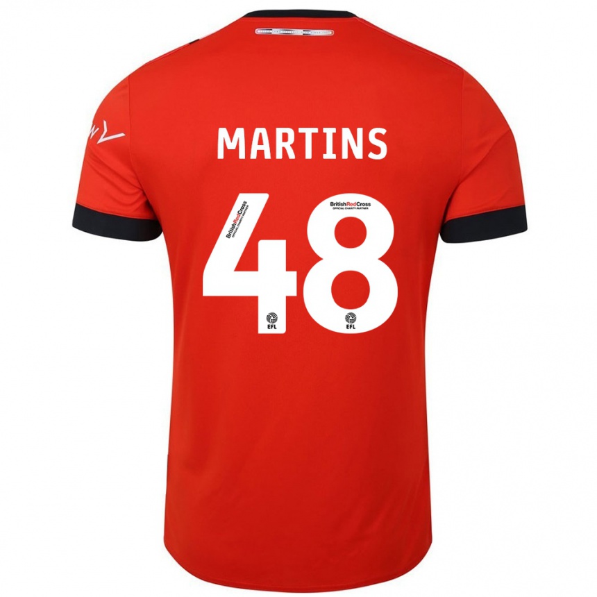 Men Football Dominic Dos Santos Martins #48 Orange Black Home Jersey 2024/25 T-Shirt Nz