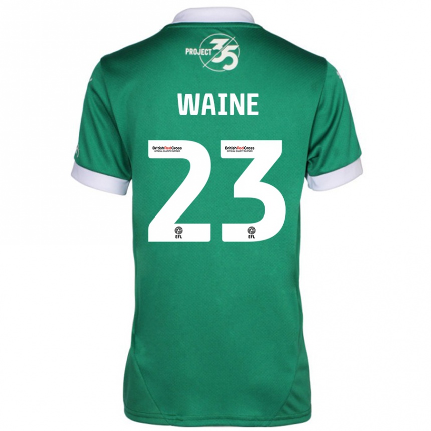 Men Football Ben Waine #23 Green White Home Jersey 2024/25 T-Shirt Nz