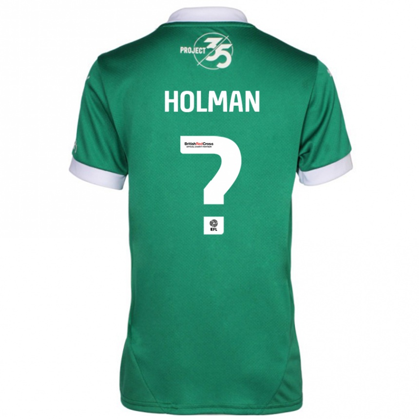 Men Football Daniel Holman #0 Green White Home Jersey 2024/25 T-Shirt Nz