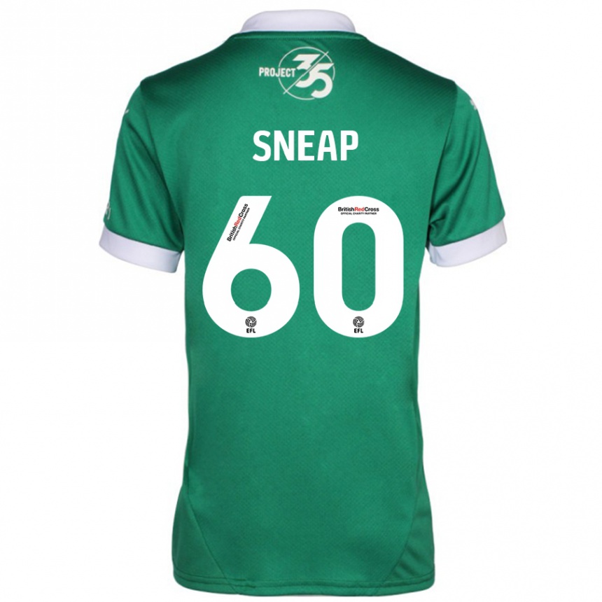 Men Football Harley Sneap #60 Green White Home Jersey 2024/25 T-Shirt Nz