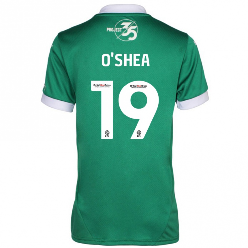 Men Football Erin O'shea #19 Green White Home Jersey 2024/25 T-Shirt Nz