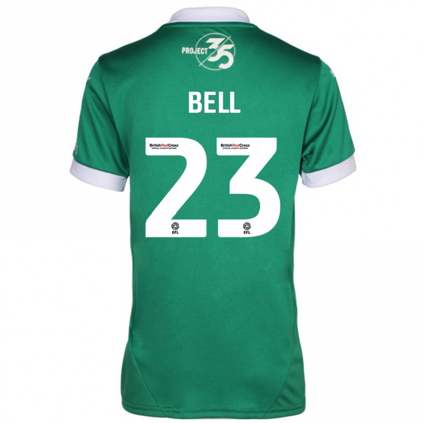 Men Football Katelyn Bell #23 Green White Home Jersey 2024/25 T-Shirt Nz