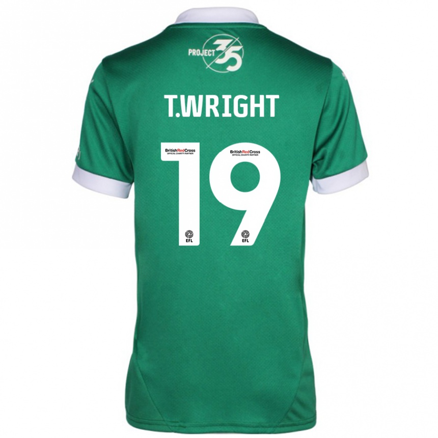 Men Football Tyreik Wright #19 Green White Home Jersey 2024/25 T-Shirt Nz