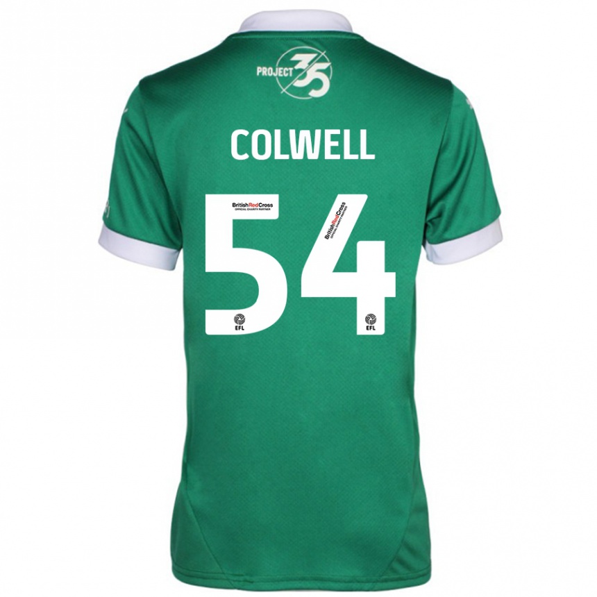 Men Football Lewis Colwell #54 Green White Home Jersey 2024/25 T-Shirt Nz