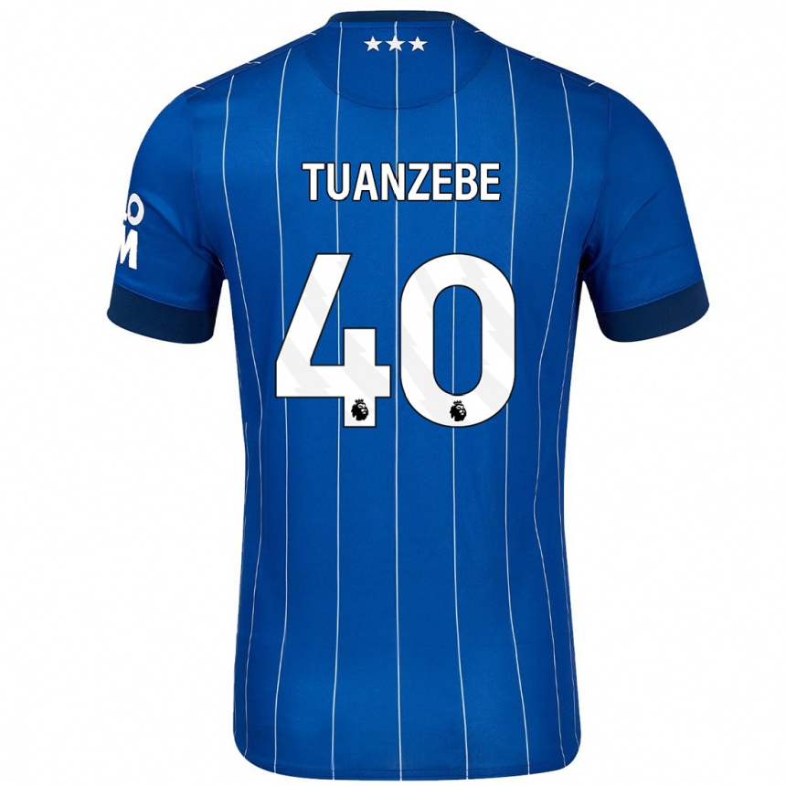 Men Football Axel Tuanzebe #40 Navy Blue Home Jersey 2024/25 T-Shirt Nz