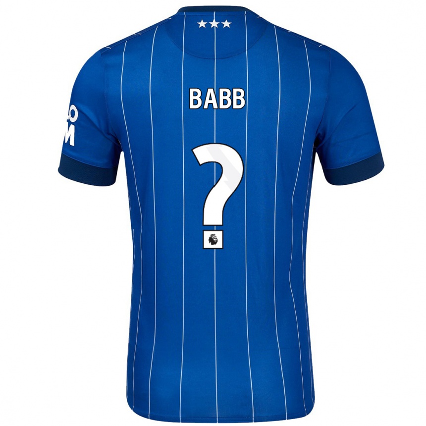 Men Football Daniel Babb #0 Navy Blue Home Jersey 2024/25 T-Shirt Nz