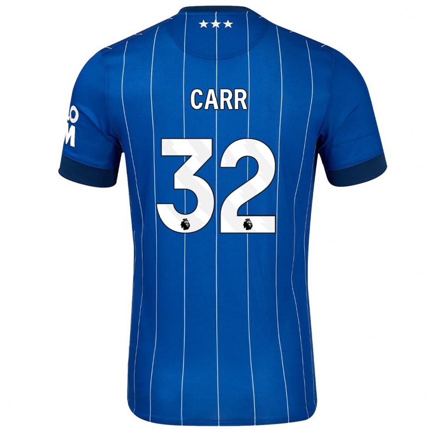 Men Football Ryan Carr #32 Navy Blue Home Jersey 2024/25 T-Shirt Nz