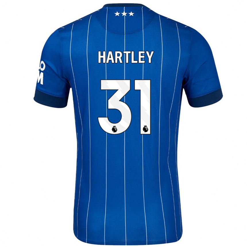 Men Football Laura Hartley #31 Navy Blue Home Jersey 2024/25 T-Shirt Nz