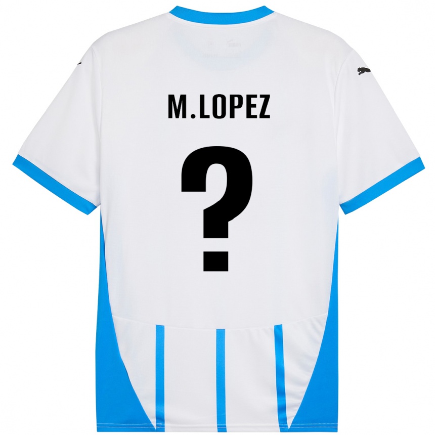 Men Football Maxime López #0 White Blue Away Jersey 2024/25 T-Shirt Nz