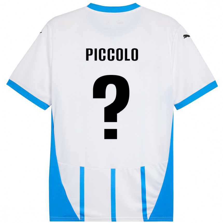 Men Football Peter Piccolo #0 White Blue Away Jersey 2024/25 T-Shirt Nz