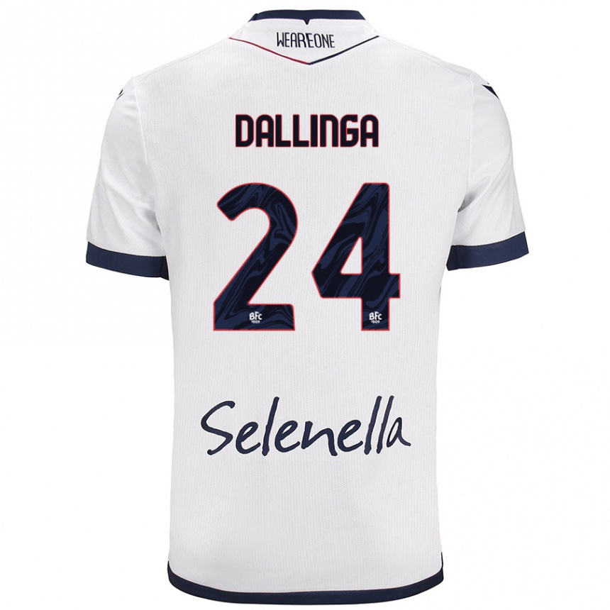 Men Football Thijs Dallinga #24 White Royal Blue Away Jersey 2024/25 T-Shirt Nz