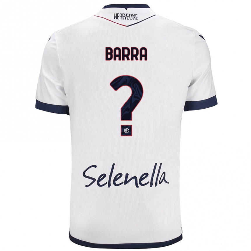 Men Football Edoardo Barra #0 White Royal Blue Away Jersey 2024/25 T-Shirt Nz