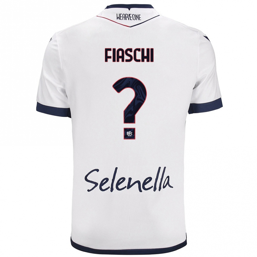 Men Football Marco Fiaschi #0 White Royal Blue Away Jersey 2024/25 T-Shirt Nz