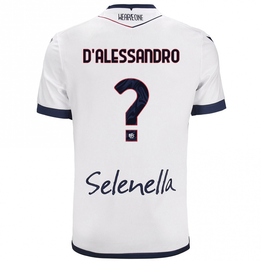 Men Football Giuliano D'alessandro #0 White Royal Blue Away Jersey 2024/25 T-Shirt Nz