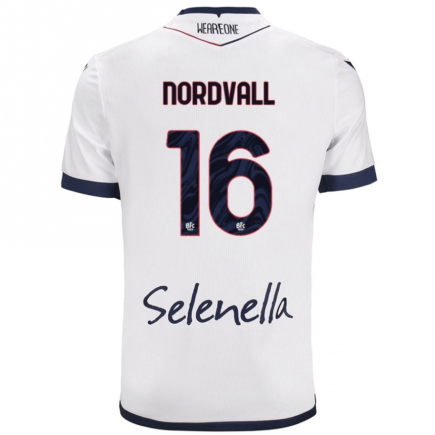 Men Football Ossian Nordvall #16 White Royal Blue Away Jersey 2024/25 T-Shirt Nz