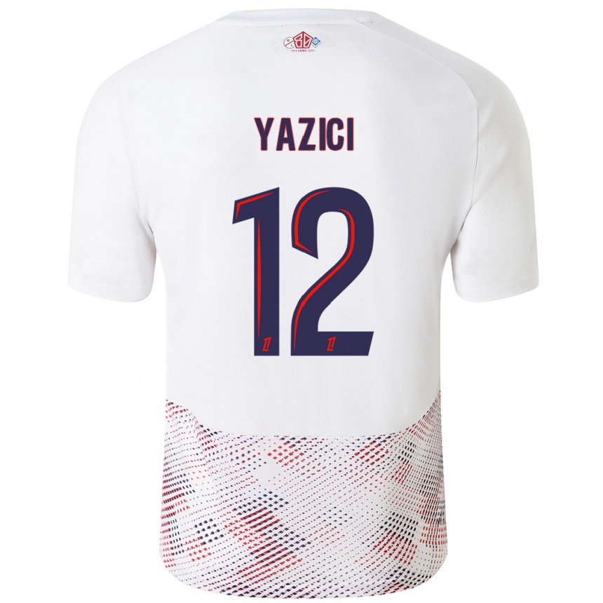 Men Football Yusuf Yazici #12 White Royal Blue Away Jersey 2024/25 T-Shirt Nz