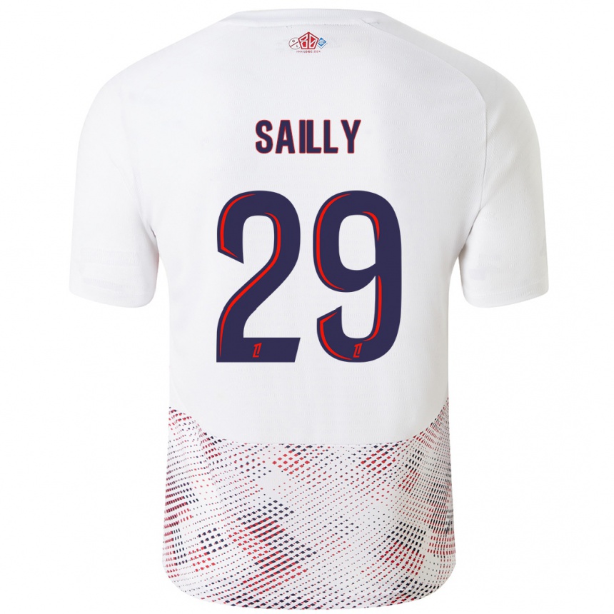 Men Football Charlotte Sailly #29 White Royal Blue Away Jersey 2024/25 T-Shirt Nz