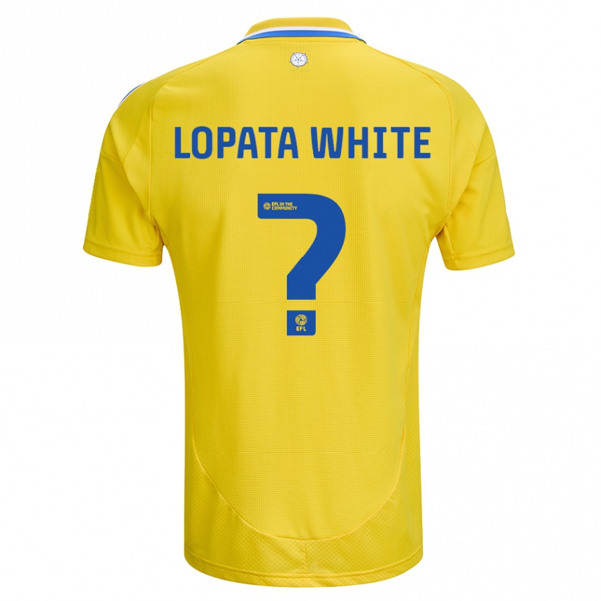 Men Football Reuben Lopata-White #0 Yellow Blue Away Jersey 2024/25 T-Shirt Nz