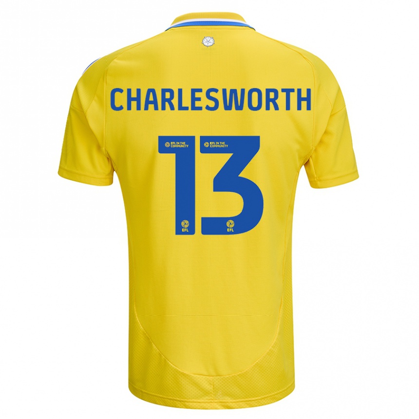 Men Football Millie Robshaw-Charlesworth #13 Yellow Blue Away Jersey 2024/25 T-Shirt Nz