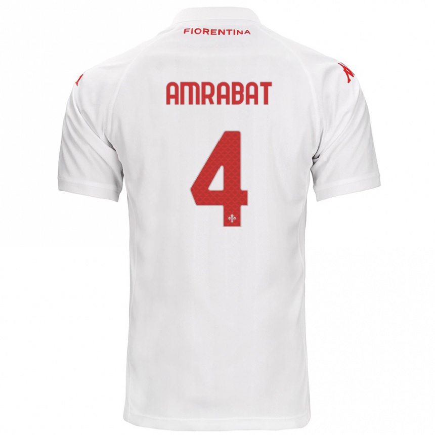 Men Football Sofyan Amrabat #4 White Away Jersey 2024/25 T-Shirt Nz