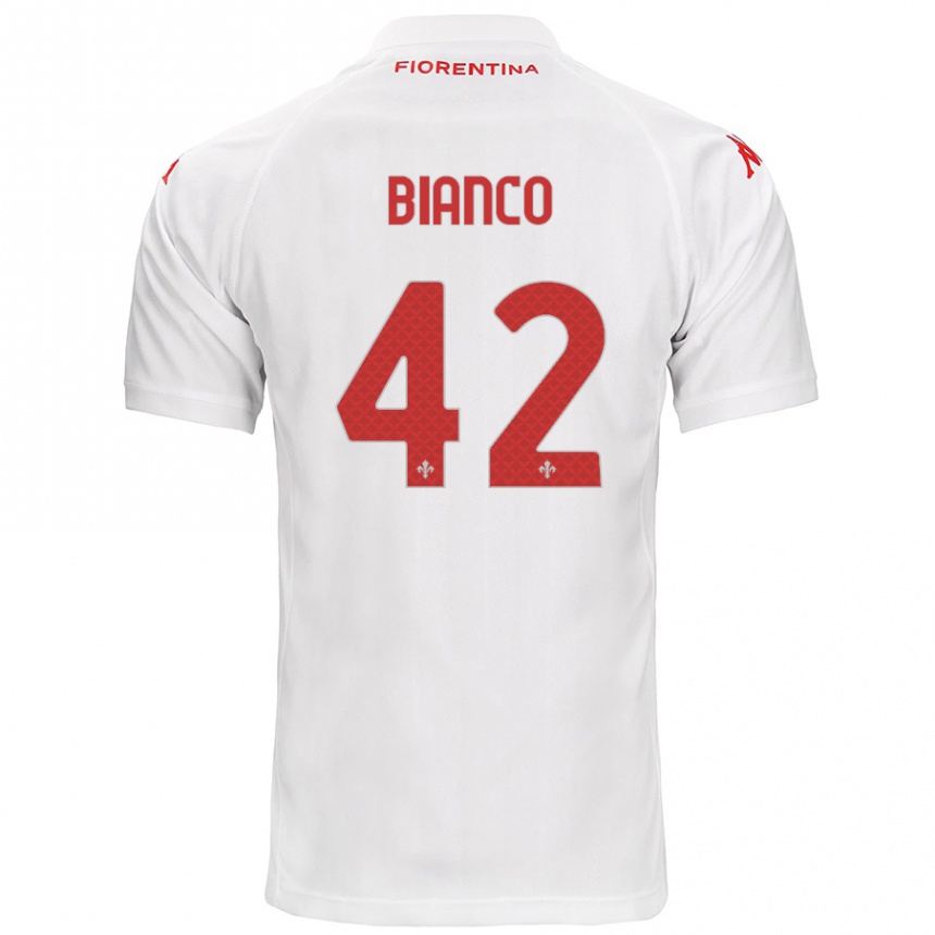 Men Football Alessandro Bianco #42 White Away Jersey 2024/25 T-Shirt Nz