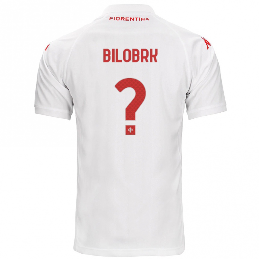 Men Football Ante Bilobrk #0 White Away Jersey 2024/25 T-Shirt Nz