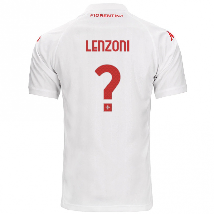 Men Football Samuele Lenzoni #0 White Away Jersey 2024/25 T-Shirt Nz