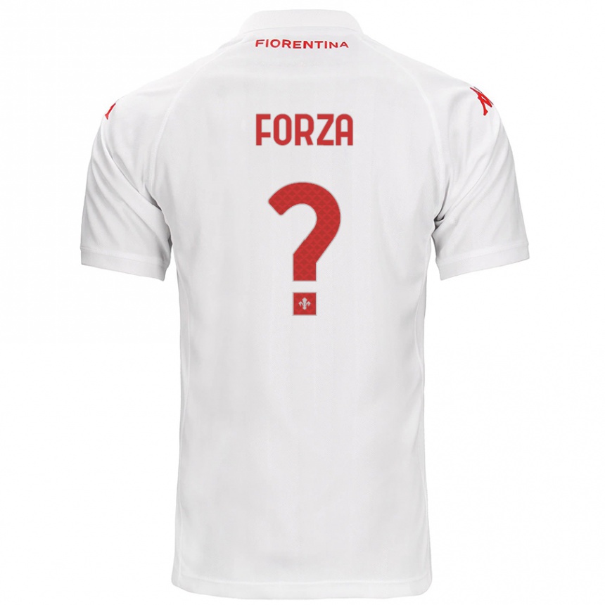 Men Football Francesco Forza #0 White Away Jersey 2024/25 T-Shirt Nz