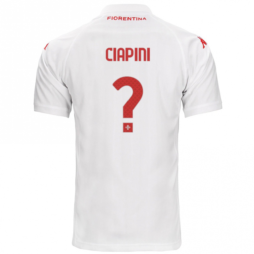 Men Football Adriano Ciapini #0 White Away Jersey 2024/25 T-Shirt Nz