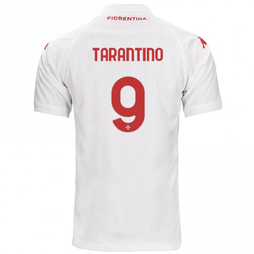 Men Football Jacopo Tarantino #9 White Away Jersey 2024/25 T-Shirt Nz