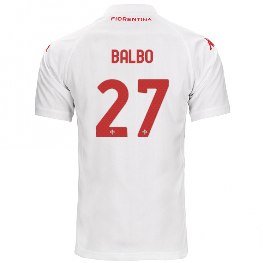 Men Football Luis Balbo #27 White Away Jersey 2024/25 T-Shirt Nz