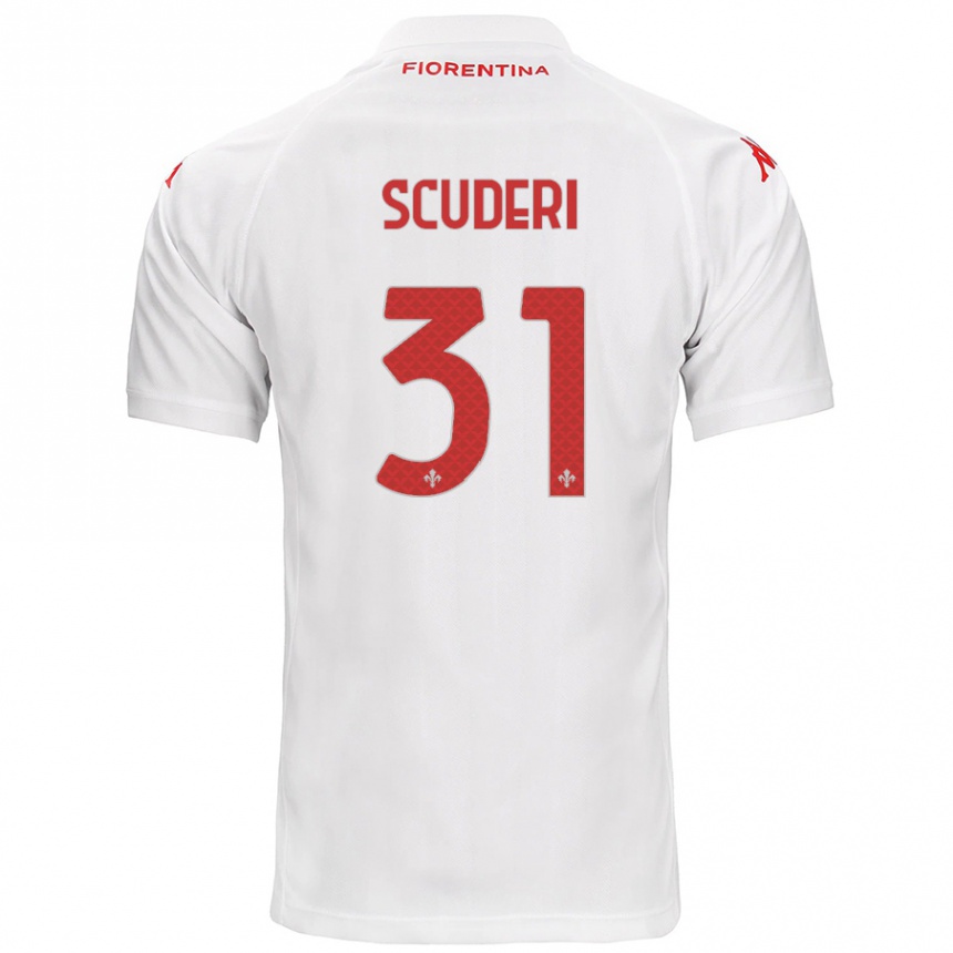 Men Football Giulio Scuderi #31 White Away Jersey 2024/25 T-Shirt Nz