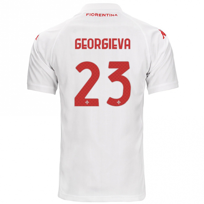 Men Football Marina Georgieva #23 White Away Jersey 2024/25 T-Shirt Nz