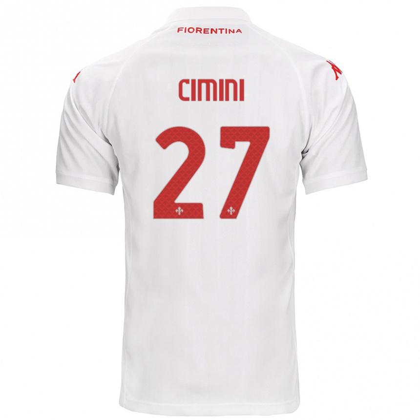 Men Football Linda Tucceri Cimini #27 White Away Jersey 2024/25 T-Shirt Nz