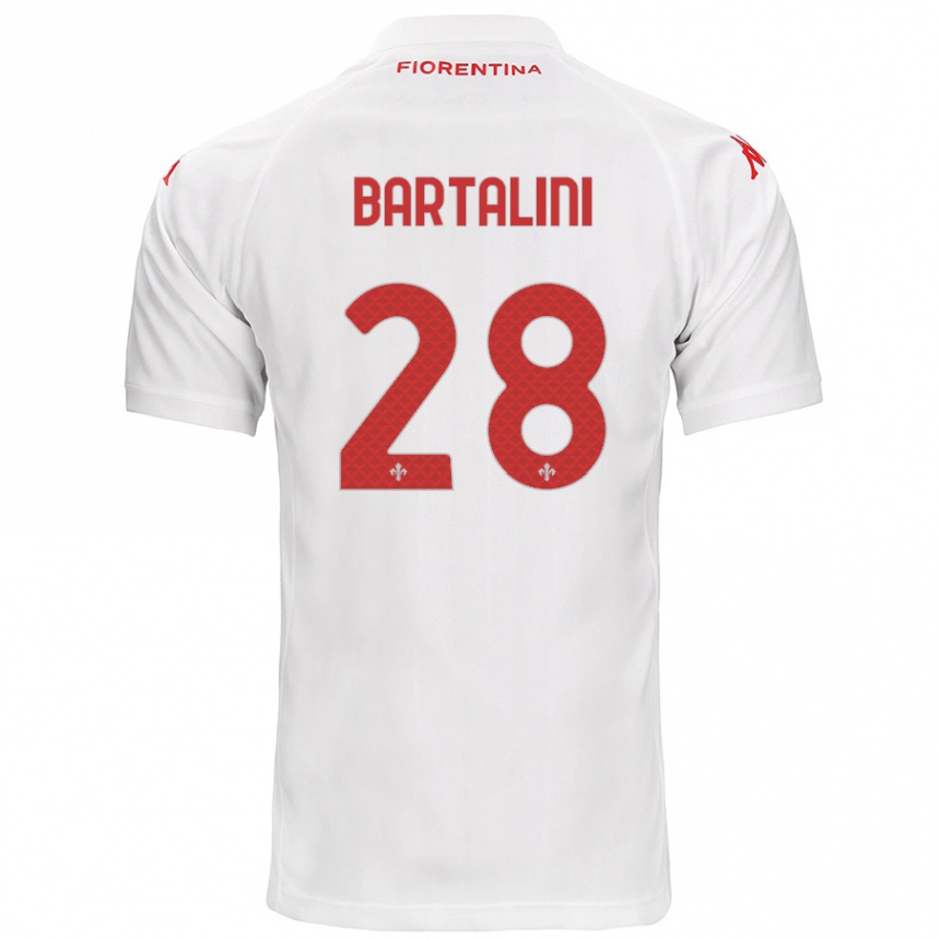 Men Football Viola Bartalini #28 White Away Jersey 2024/25 T-Shirt Nz