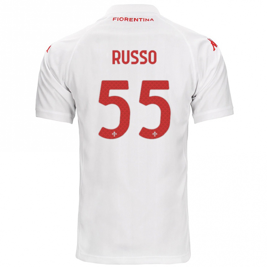 Men Football Federica Russo #55 White Away Jersey 2024/25 T-Shirt Nz