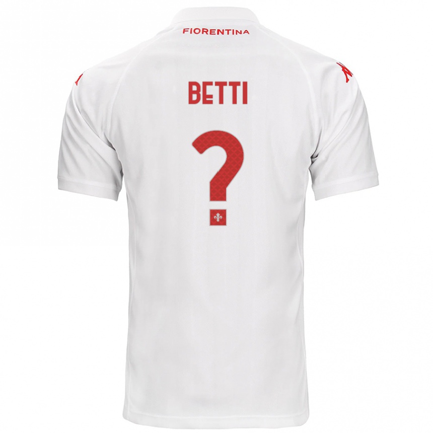 Men Football Tiziano Betti #0 White Away Jersey 2024/25 T-Shirt Nz