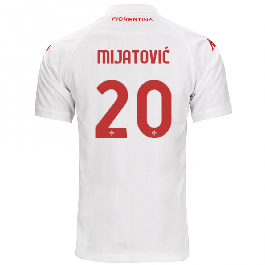 Men Football Milica Mijatović #20 White Away Jersey 2024/25 T-Shirt Nz