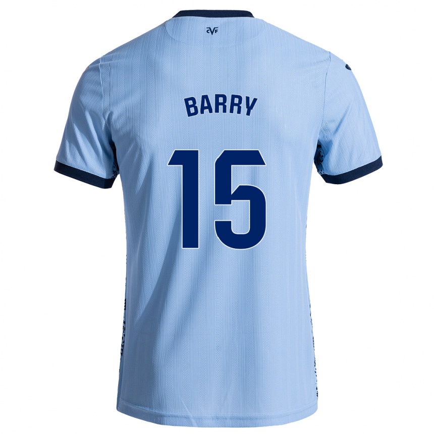 Men Football Thierno Barry #15 Sky Blue Away Jersey 2024/25 T-Shirt Nz