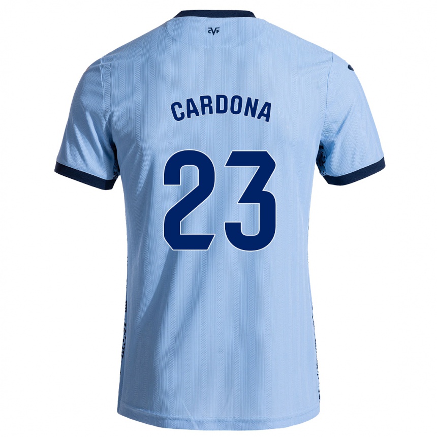 Men Football Sergi Cardona #23 Sky Blue Away Jersey 2024/25 T-Shirt Nz