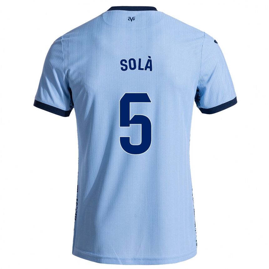 Men Football Arnau Solà #5 Sky Blue Away Jersey 2024/25 T-Shirt Nz